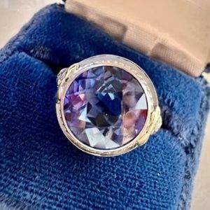 Beautiful Antique Art Deco Filigree Ring Ceylon Sapphire Ring Solid 14K Gold !!!